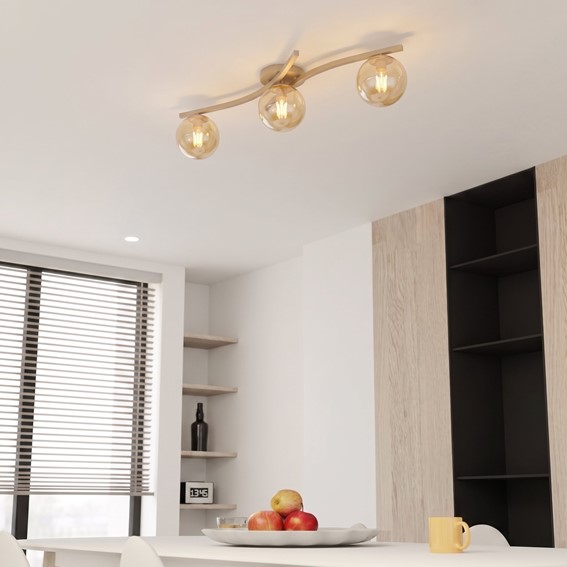 Lampa Sufitowa OPUS 3 Beżowy/Miodowy
