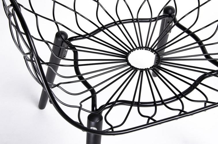 Krzesło DEMON Czarne Ekoskóra