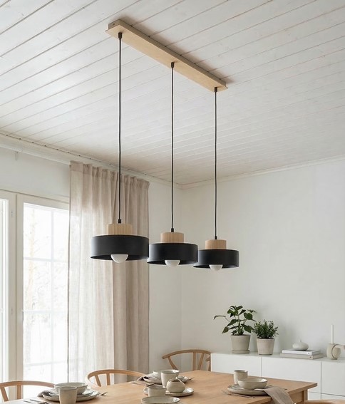 Lampa Wisząca KIVI 3 Czarny