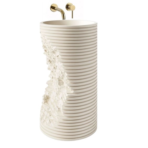 Umywalka Wolnostojąca TRAVENA ROUND Beżowy