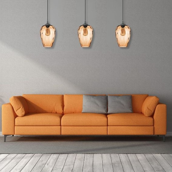 Lampa Wisząca ELURRA 1S Czarny/Brązowy