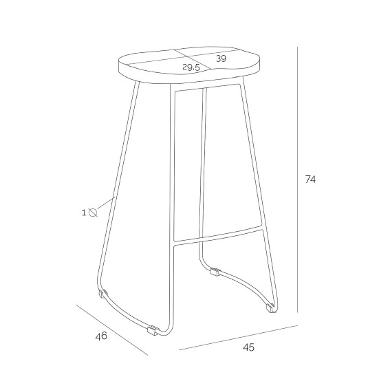 Stołek barowy Cazas