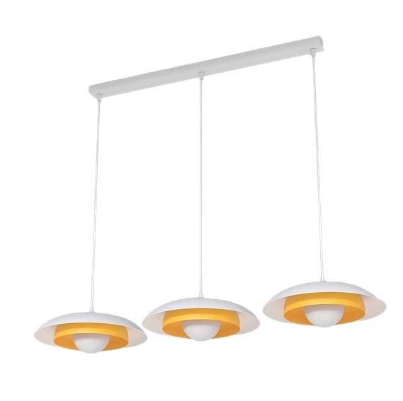 Lampa Wisząca SKIN 3 Pomarańczowy/Biały