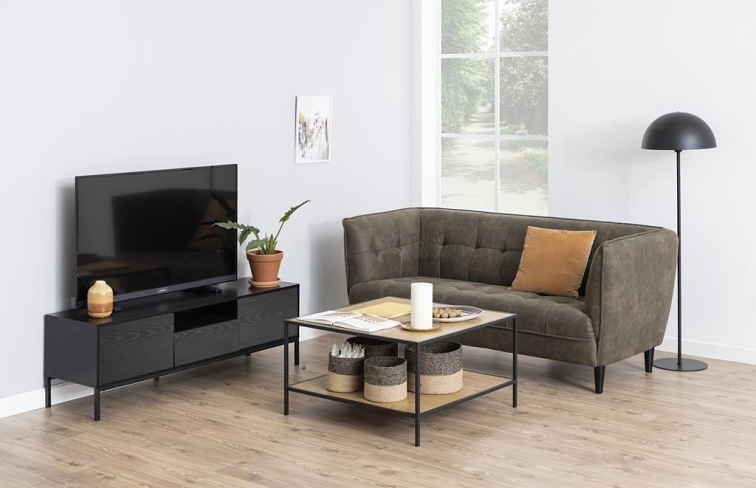 Szafka RTV Seaford 40x140x45 Czarny