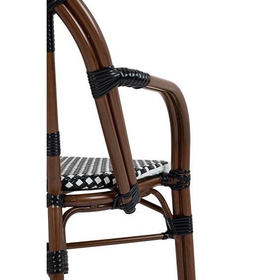 Krzesło CAFE PARIS ARM Brązowy/Czarny/Biały