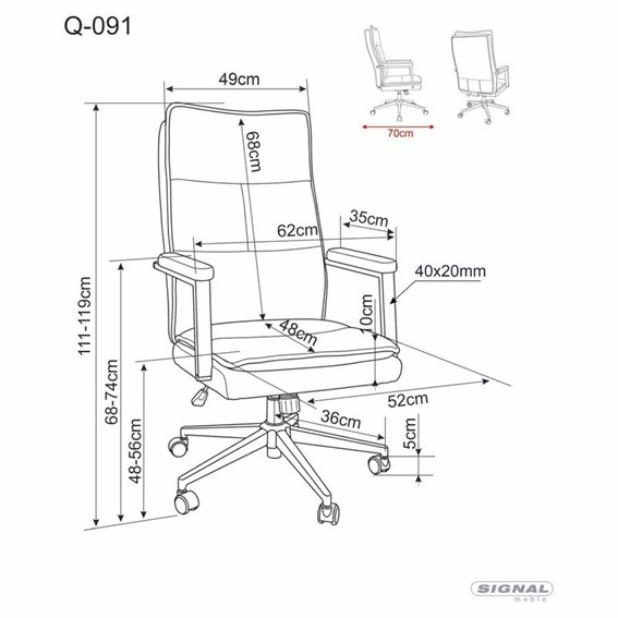 Fotel Obrotowy Q-091 Beżowy