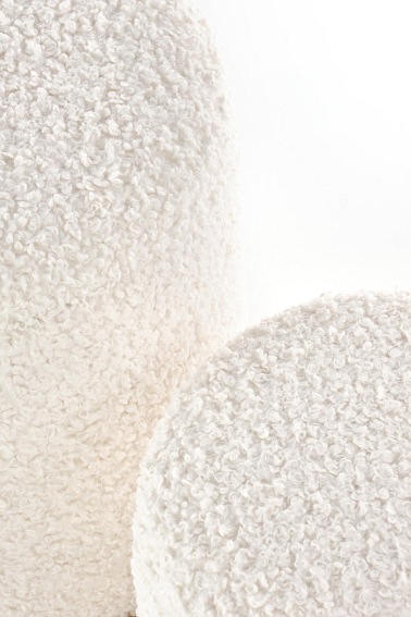 Zestaw 2 Puf Cancun 38x43 Kremowy/Naturalny