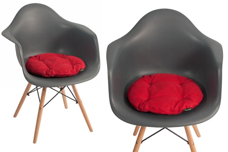 Okrągła Poduszka na Krzesło Ofelia 36cm Czerwony