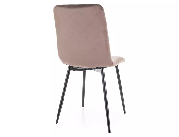 Krzesło DAREN Velvet Cappuccino/Czarny Mat