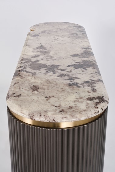 Komoda STILIG ST917 Grafitowy/Złoty