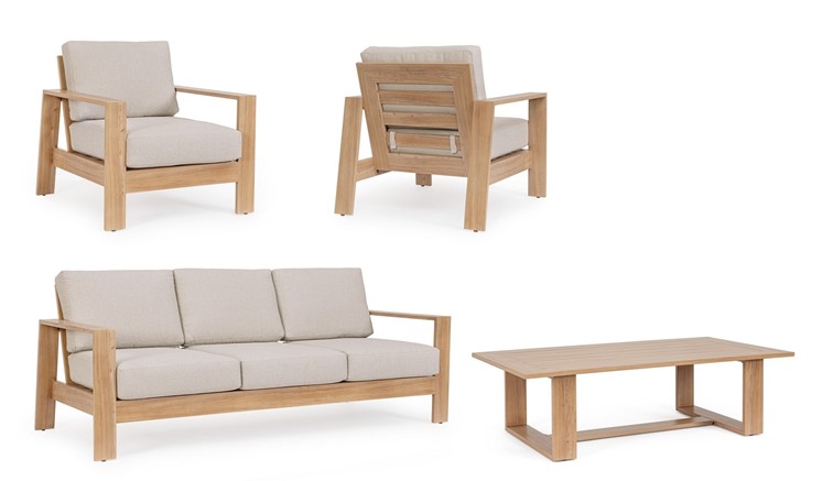 Zestaw Mebli Ogrodowych BALTIC Naturalny