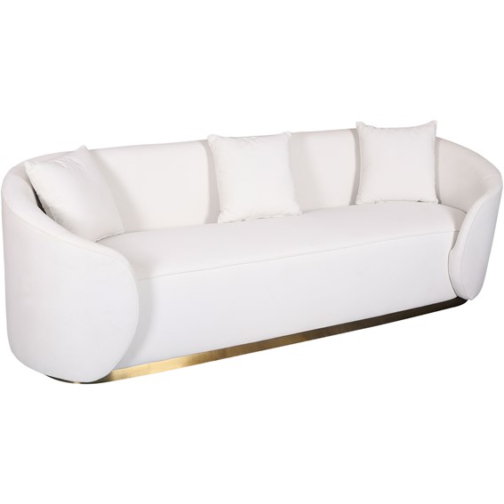 Sofa NUA N19-2 Biały/Złoty