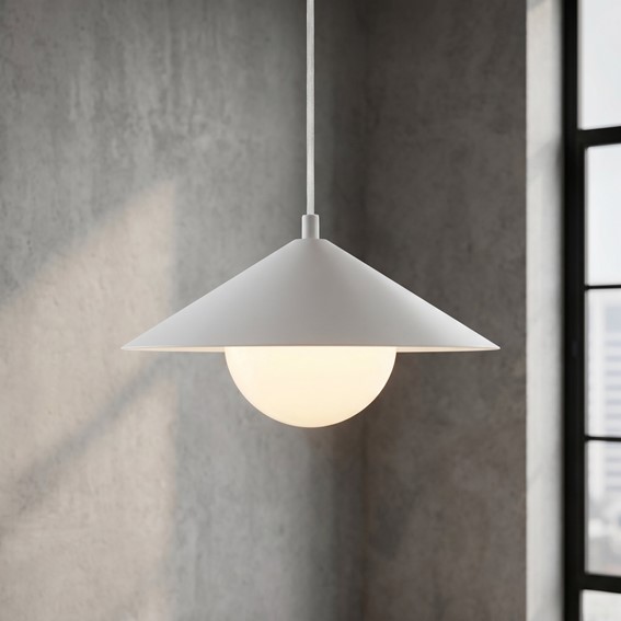 Lampa Wisząca MONO 1S Biały/Opal