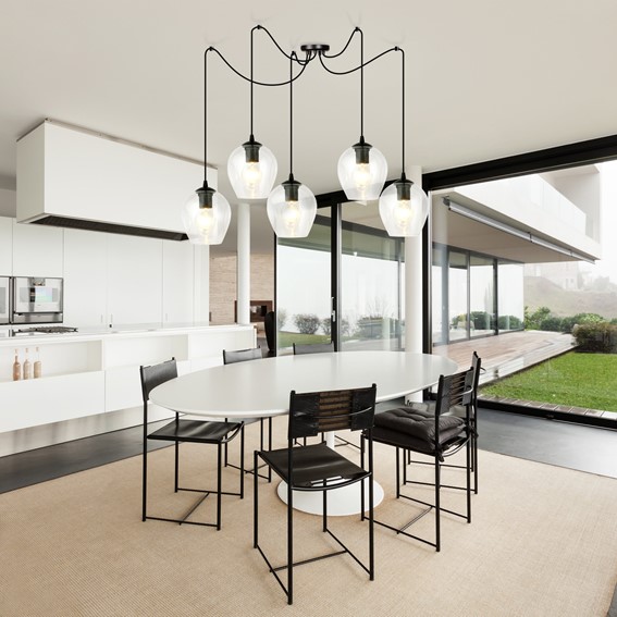 Lampa Wisząca LEVEL 5 Czarny/Transparentny