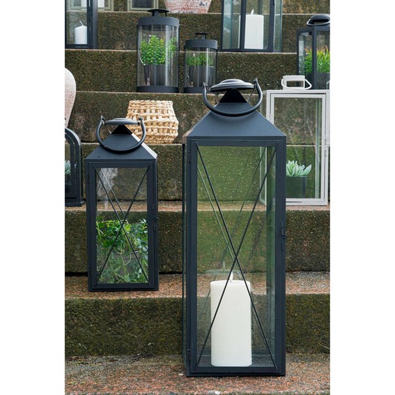 Zestaw 2 Lampionów Ogrodowych CASA Czarny