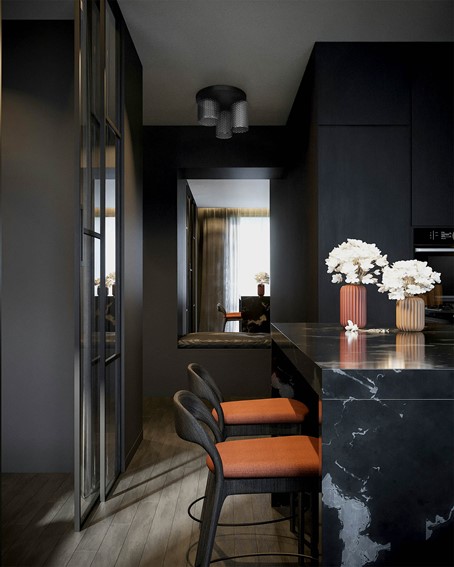 Lampa Sufitowa INGA K-5635 Grafitowy/Czarny