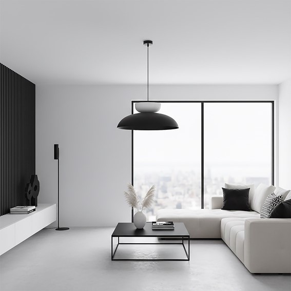 Lampa Wisząca MEGA 1 Czarny/Biały