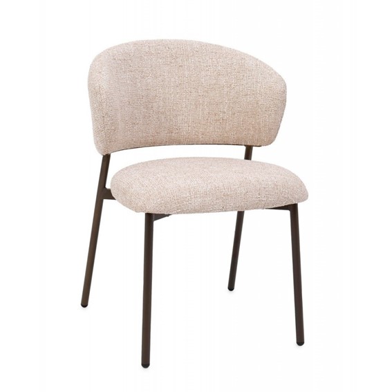 Krzesło PRISCA Brązowy/Beżowy