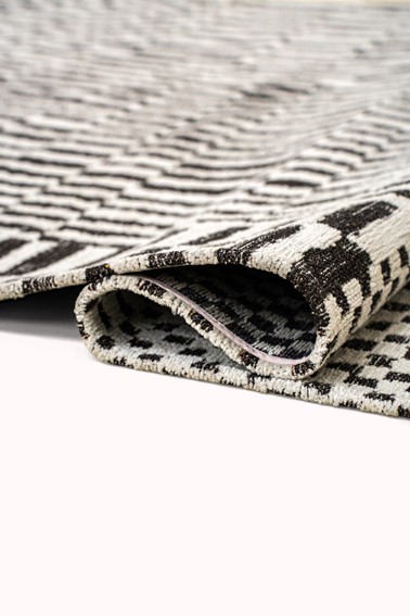 Dywan BERBER CAIDAL 9651 80x150 cm Szary/Czarny