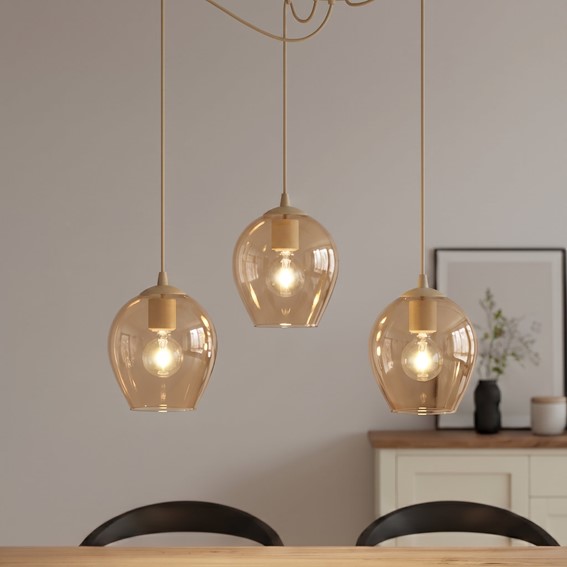 Lampa Wisząca LEVEL 3 Beżowy/Miodowy
