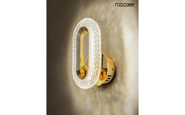 Lampa Ścienna JEWEL Złoty/Transparentny