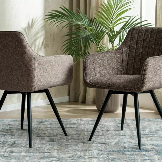 Krzesło BALLO LEO Ciemny Beż/Czarny Mat