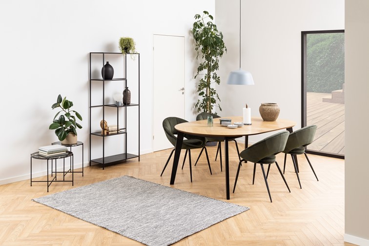 Stolik Kawowy AVILA Wysoki Czarny Marmur