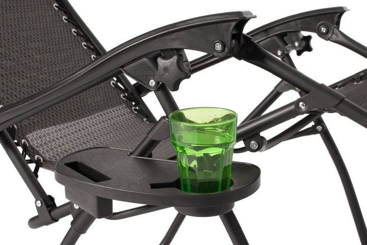 Leżak Ogrodowy z Daszkiem Zero Gravity Aruba Grafit