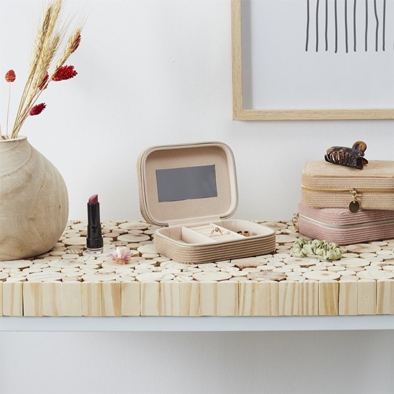 Szkatułka Sztruksowa VELOUR Brązowy