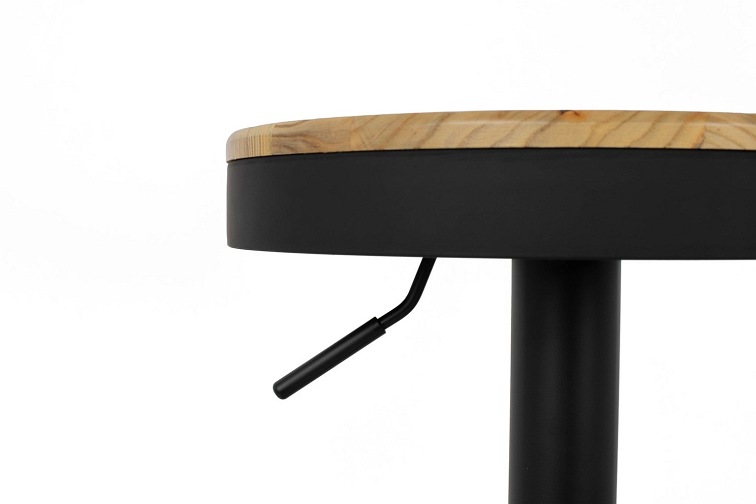 Krzesło Barowe VOLT Czarny/Naturalny