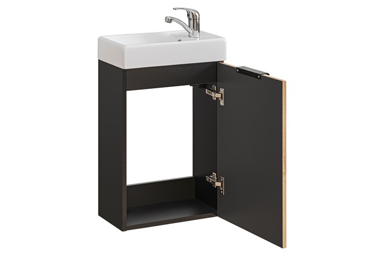 Szafka pod Umywalkę XILO 82-40-D-1D Czarny/Wotan