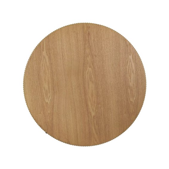 Ława TUCA Fi80cm Dąb/Czarny Mat