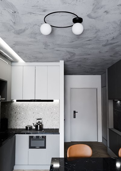 Lampa Sufitowa SOPRA 2 Czarny/Opal