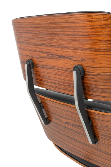 Fotel z Podnóżkiem LOUNGE HM PREMIUM Czarny/Różany