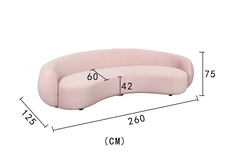 Sofa NUA N77-25 Różowy