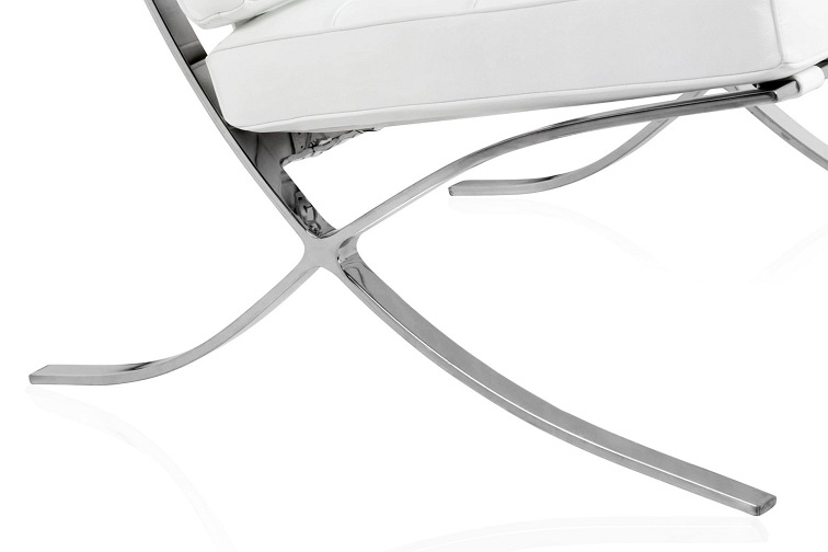 Fotel BARCELON PRESTIGE Biały Skóra Naturalna