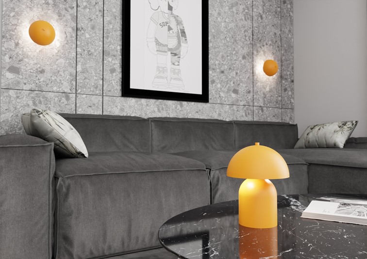 Lampa Stołowa MUSH LN2 Pomarańczowy