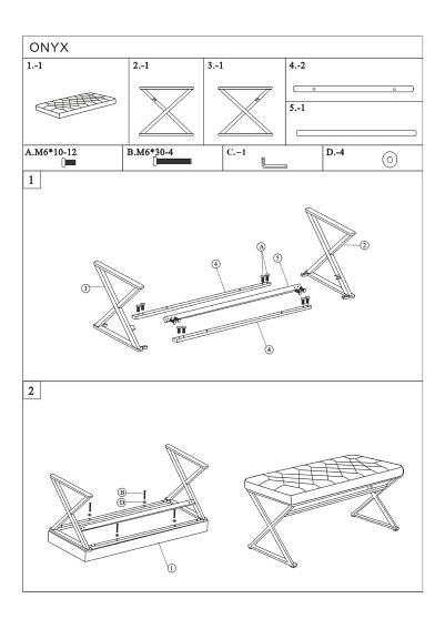 ŁAWKA ONYX SREBRNY/CZARNY AKSAMIT TAP.105