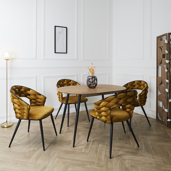 Krzesło SAWYER Musztardowy