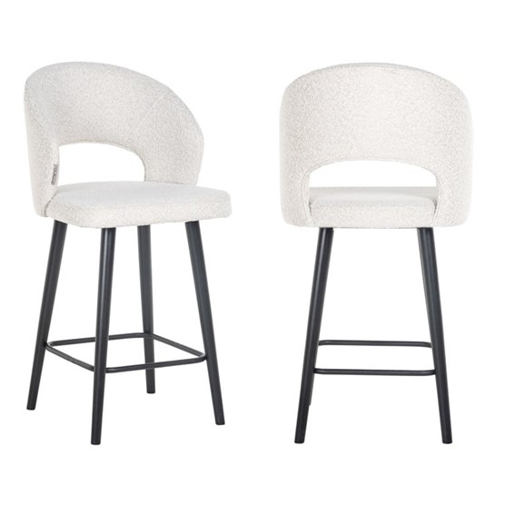 Krzesło Barowe SAVOY BOUCLE 68 Białe