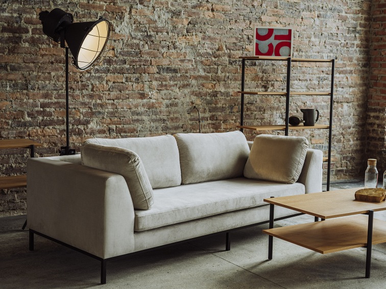 Stół  Kawowy Rave Basic 80x80 Dąb/Czarny