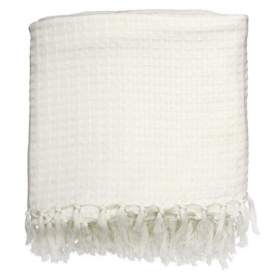 Koc/pled WAFFLE 150x200cm Biały