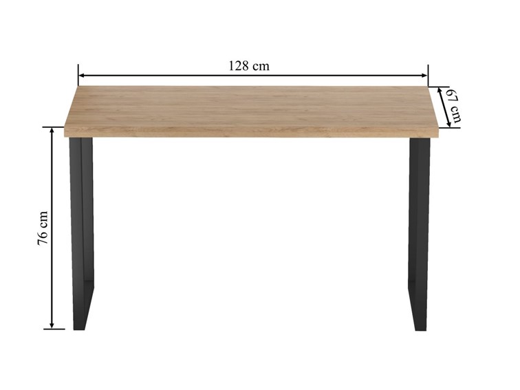 Stół ST(B)-FX 67x128 V60 Dąb Złoty Craft/Czarny