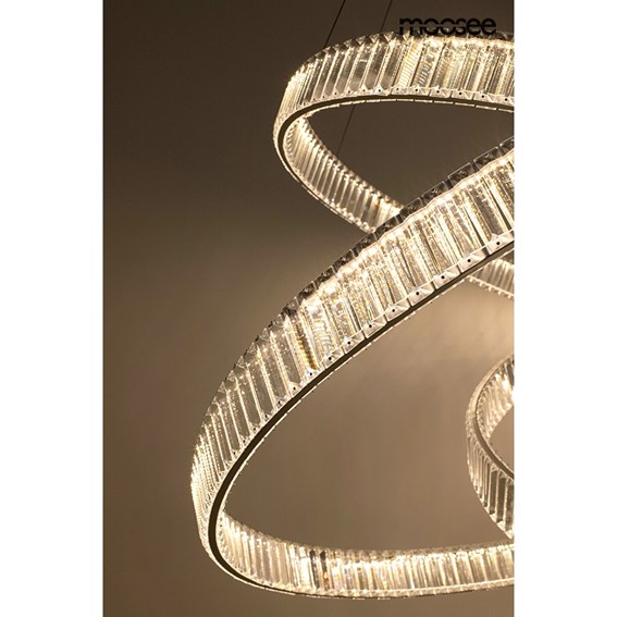 Lampa Wisząca WAVE 130 Srebrny/Transparentny