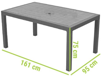 Stół Ogrodowy Melody 95x161x75 Grafit