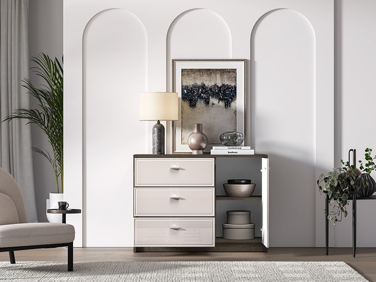 Komoda AVANTE 05 Cashmere/Czarny