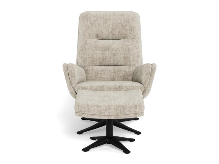 Fotel SUTON z Podnóżkiem Beżowy