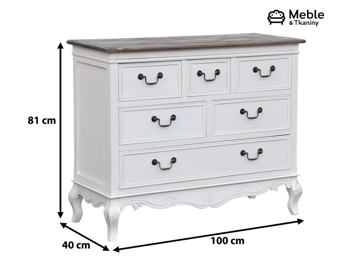 Komoda RIMINI White 024 40x100x81 Biały