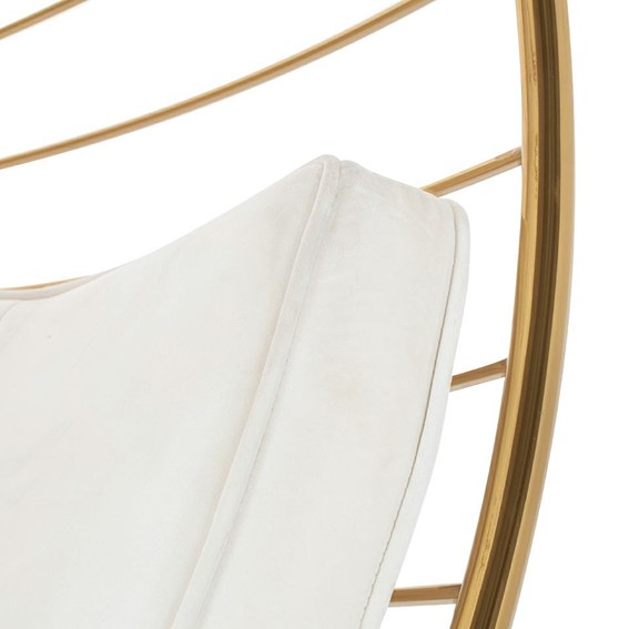 Fotel Wiszący GABBIA Złoty/Beżowy