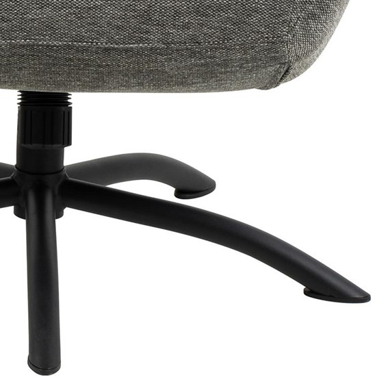 Fotel z Podnóżkiem TALGARTH Szary